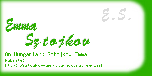 emma sztojkov business card